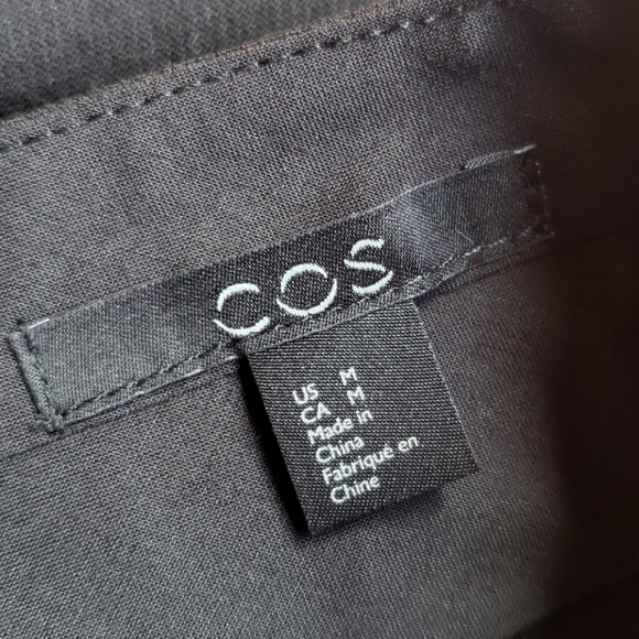 COS Black Loose Fit Wide-Leg Culottes Crop Pants M - Picture 4 of 6